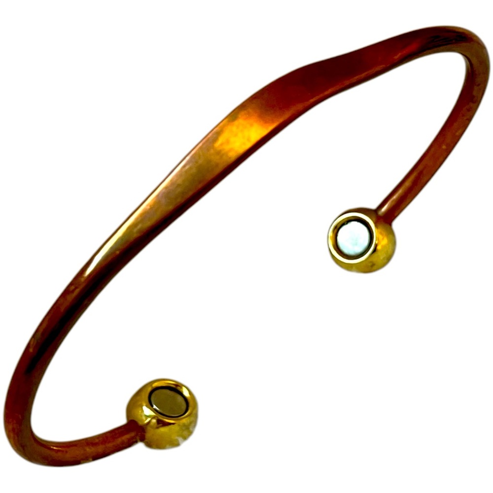 Copper Open Cuff Bangle Bracelet